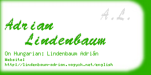 adrian lindenbaum business card